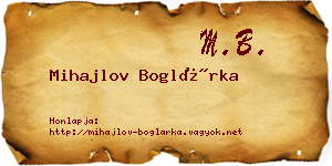 Mihajlov Boglárka névjegykártya